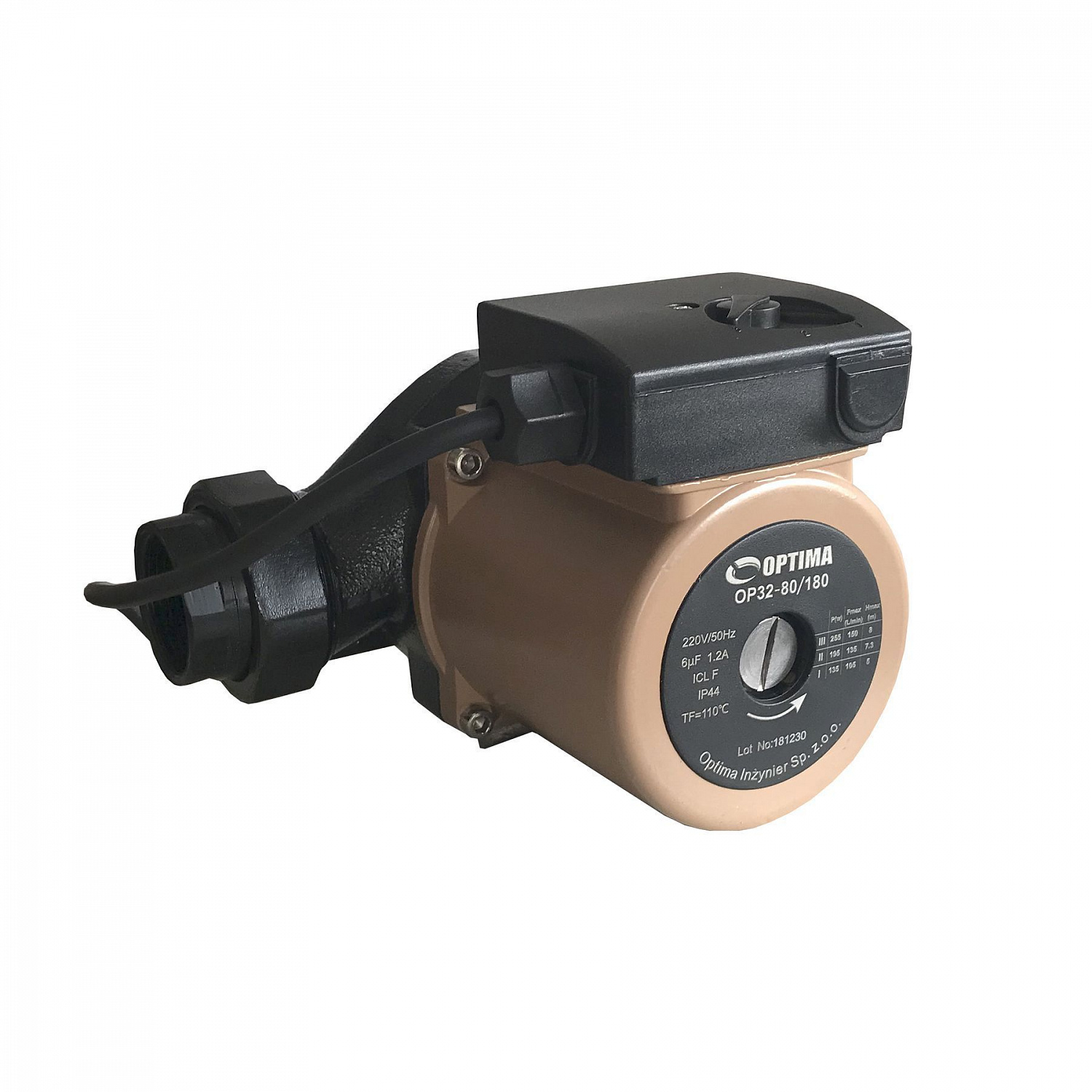 Насос циркуляційний Optima OP32-80 180мм + гайки, + кабель з вилкою в інтернет-магазині Yago