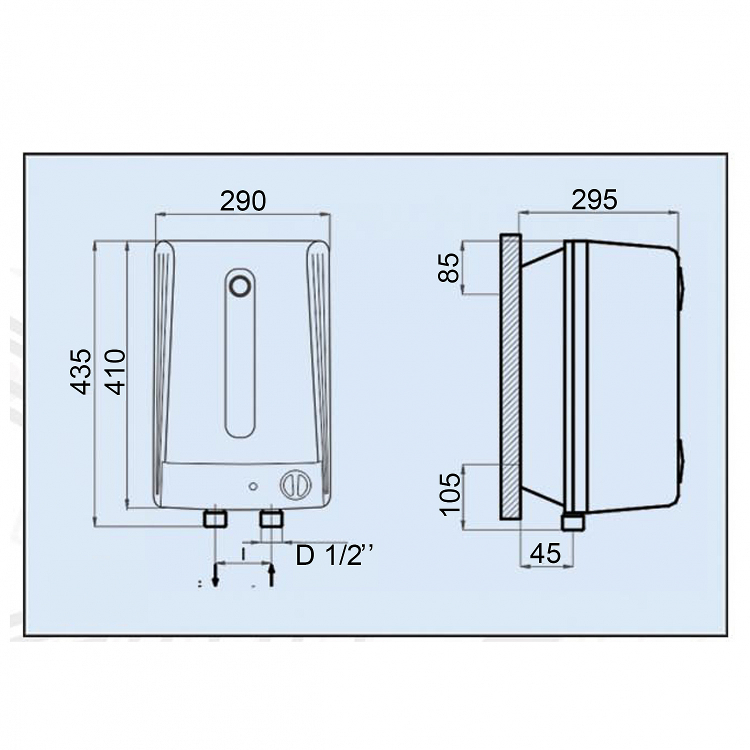 Водонагрівач LEOV LUB Small 10 l підвод води знизу (10L UB) в інтернет-магазині Yago