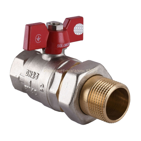 Кран кульовий прямий з американкою SOLOMON 1″ ПОСИЛЕНИЙ 1042 в інтернет-магазині Yago