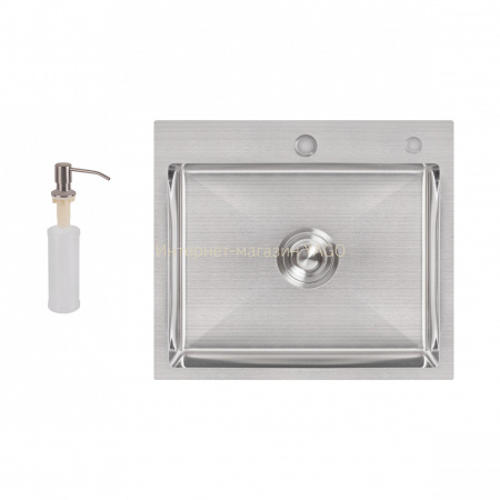 Мийка для кухні інтегрована Lidz Handmade H5045 (LDH5045BRU35383) Brushed Steel 3,0/1,0  мм