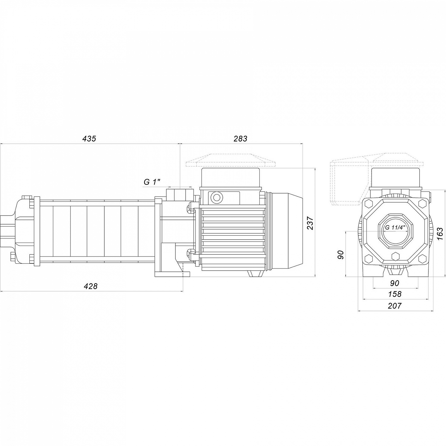 Насос відцентровий горизонтальний багатоступеневий OP-32/11  2.2 кВт SAER (8 м3/ч, 101 м) в інтернет-магазині Yago