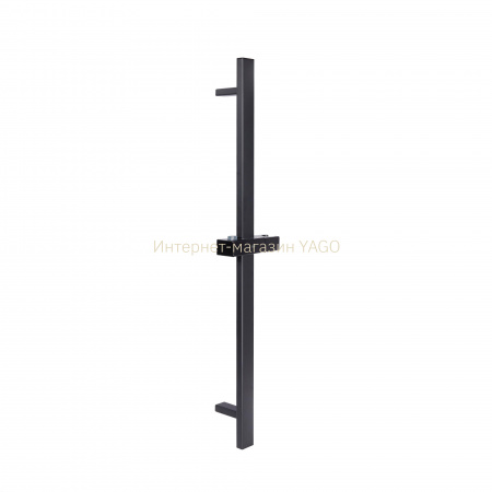 Душова стійка з тримачем універсальна Qtap Lepit 705 мм прямокутна QTLEP82103NB Black Matt