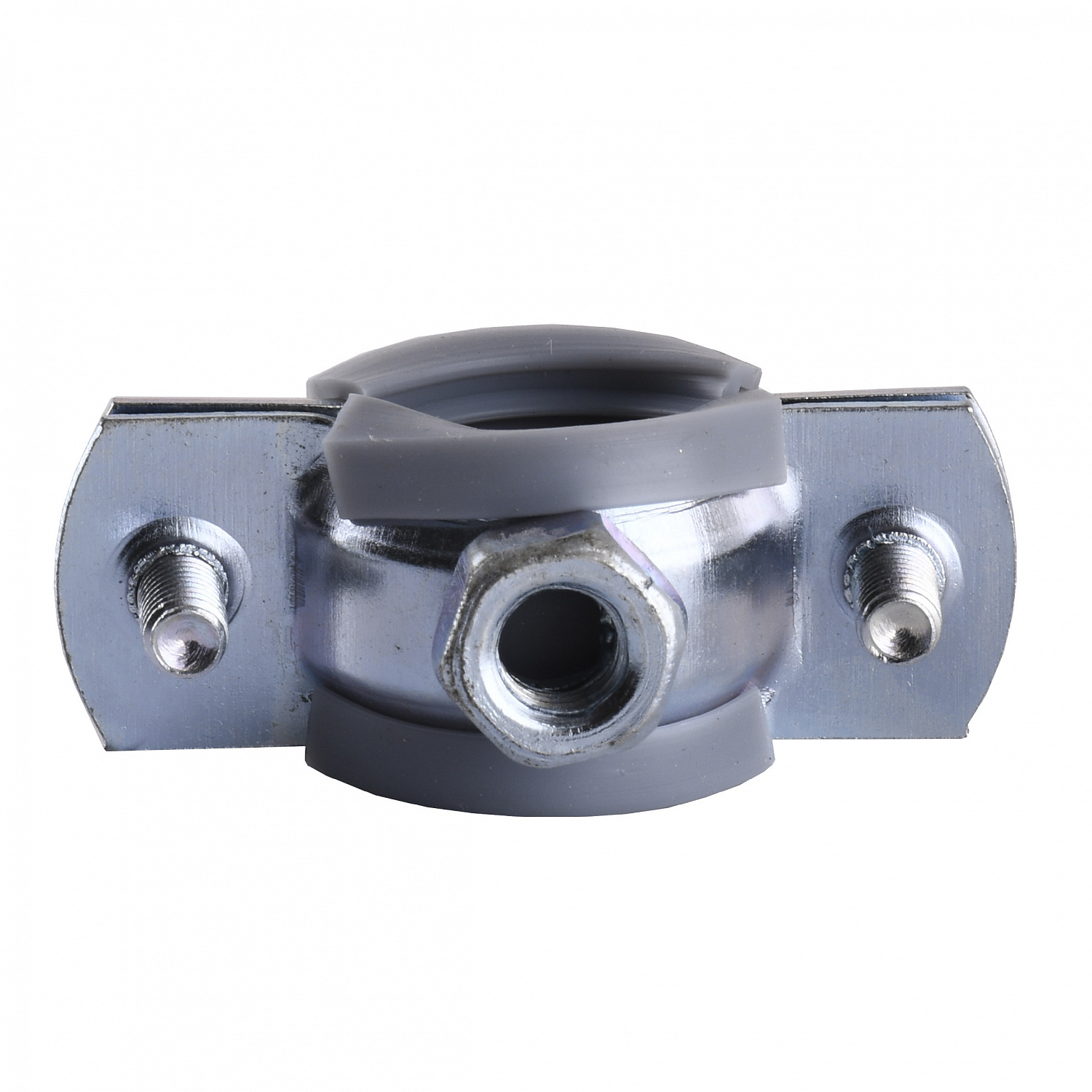 Хомут в зборi CR     3/8″ (16-19мм) з гвинтом-шурупом 8*80 та дюбелем в уп., сірий в інтернет-магазині Yago