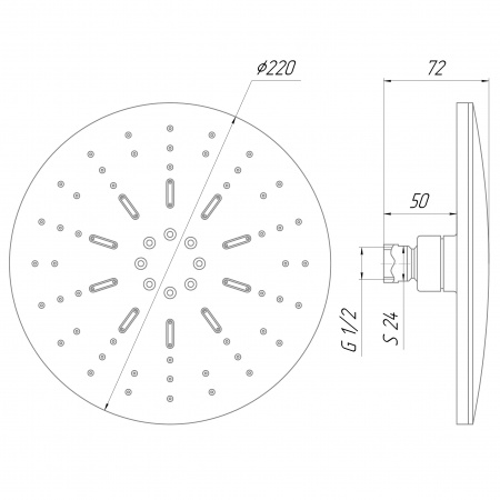 Душова лійка Topaz NF-R2222T-00-WHITE