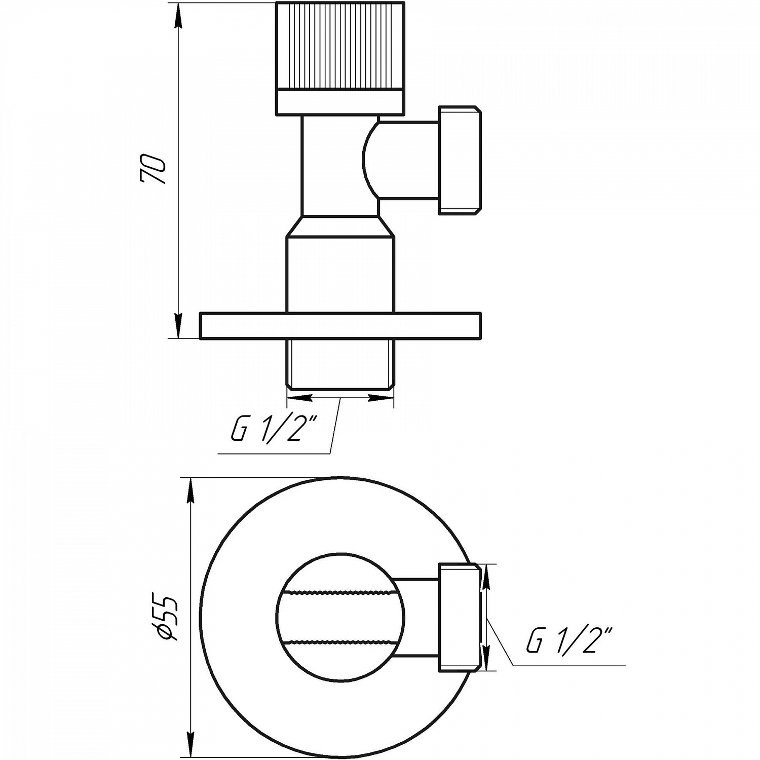 Кран кульовий кутовий SOLOMON 1/2″х1/2″ A7032 (2 шт.) в інтернет-магазині Yago