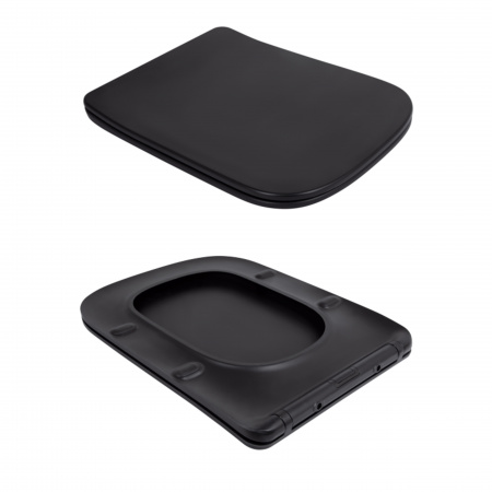 Унітаз підвісний Qtap Tern New Ultra Quiet безобідковий з сидінням Soft-close MATT BLACK QT17332303ASMB