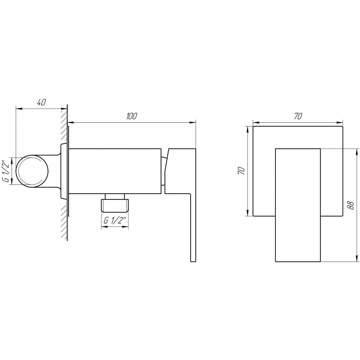 Змішувач гігієнічний Globus Lux Niagara GLN-0-106MIX