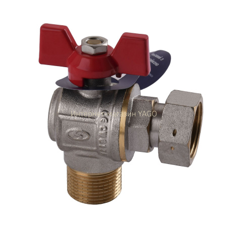 Кран кульовий кутовий з накидною гайкою SOLOMON 3/4″ ЗВ PN40 160402 в інтернет-магазині Yago