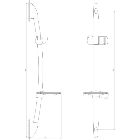 Душова стійка Dishi L106C (2шт. в коробці)