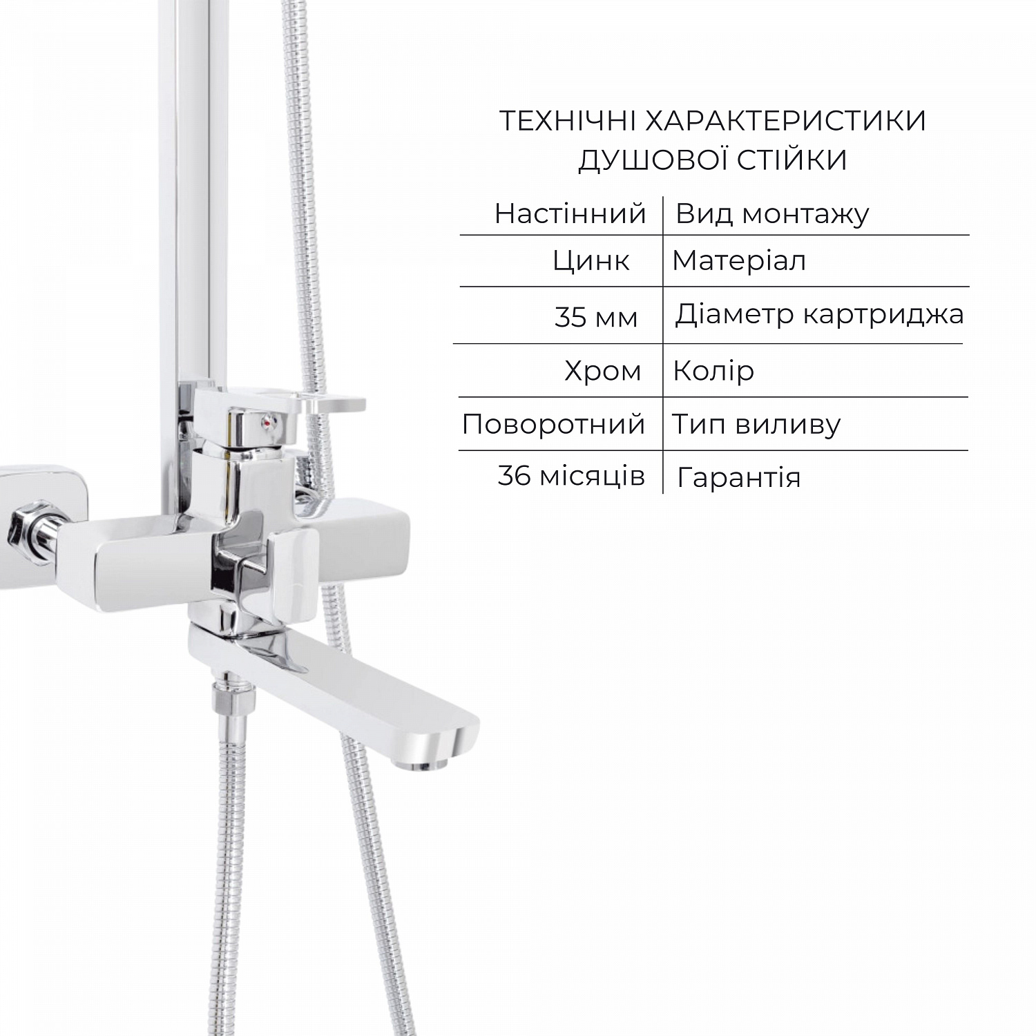 Набір змішувачів Wawel 001 + Wawel 1030 Chrome
