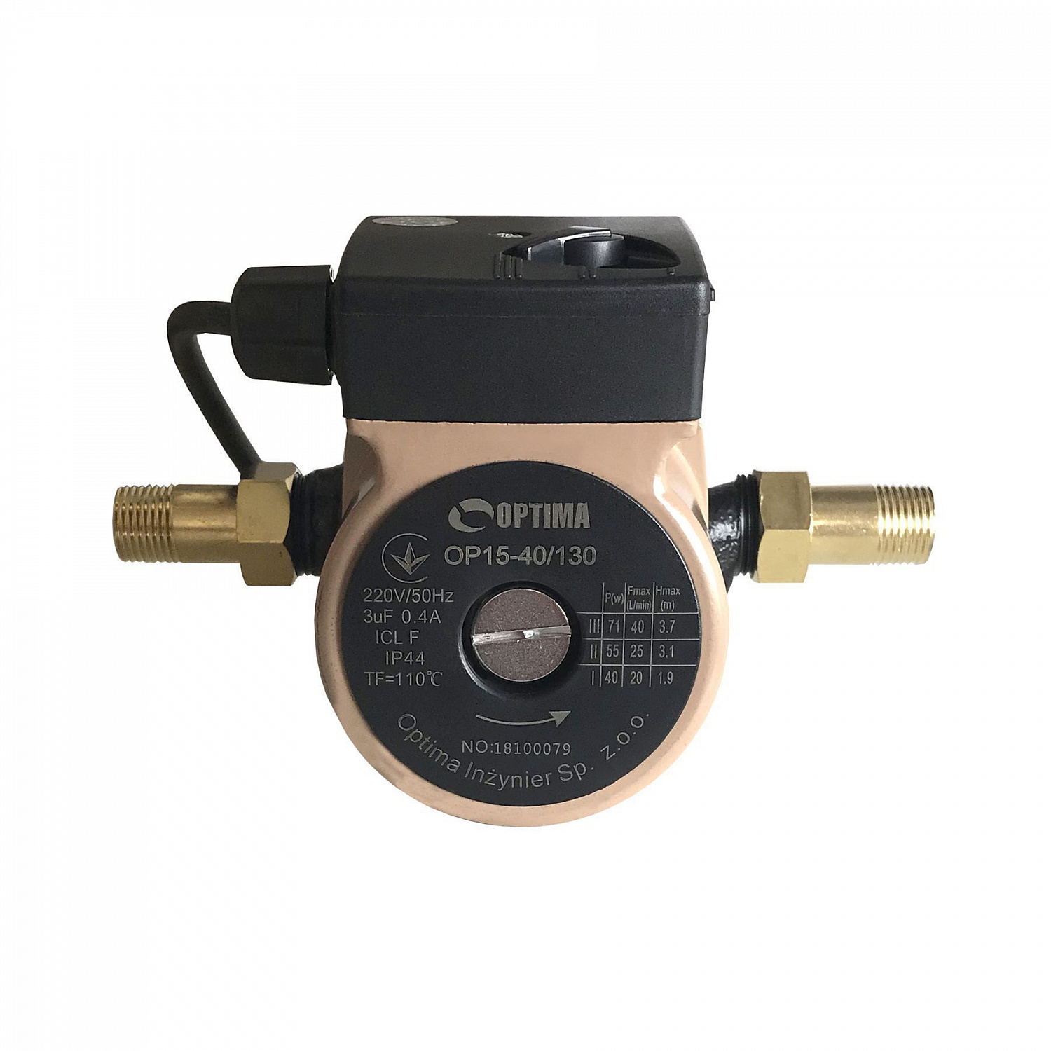 Насос циркуляційний Optima OP15-40 130мм + гайки, + кабель з вилкою в інтернет-магазині Yago