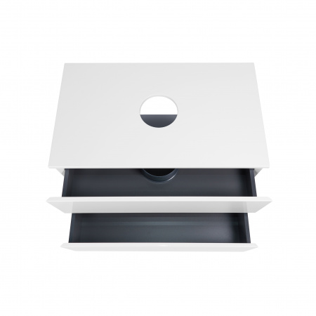 Тумба підвісна Qtap Tern 800х476х469 White зі стільницею QT1779TPL801W
