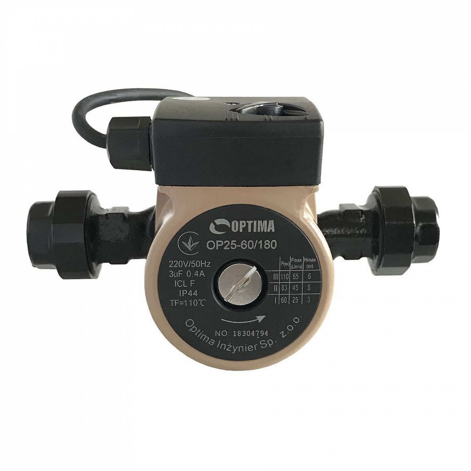 Насос циркуляційний Optima OP25-60 180мм + гайки + кабель з вилкою в інтернет-магазині Yago