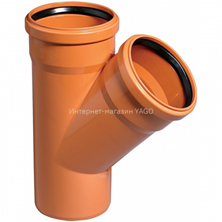 Трійник ПВХ каналізаційний Ostendorf KG 200, 45° в інтернет-магазині Yago
