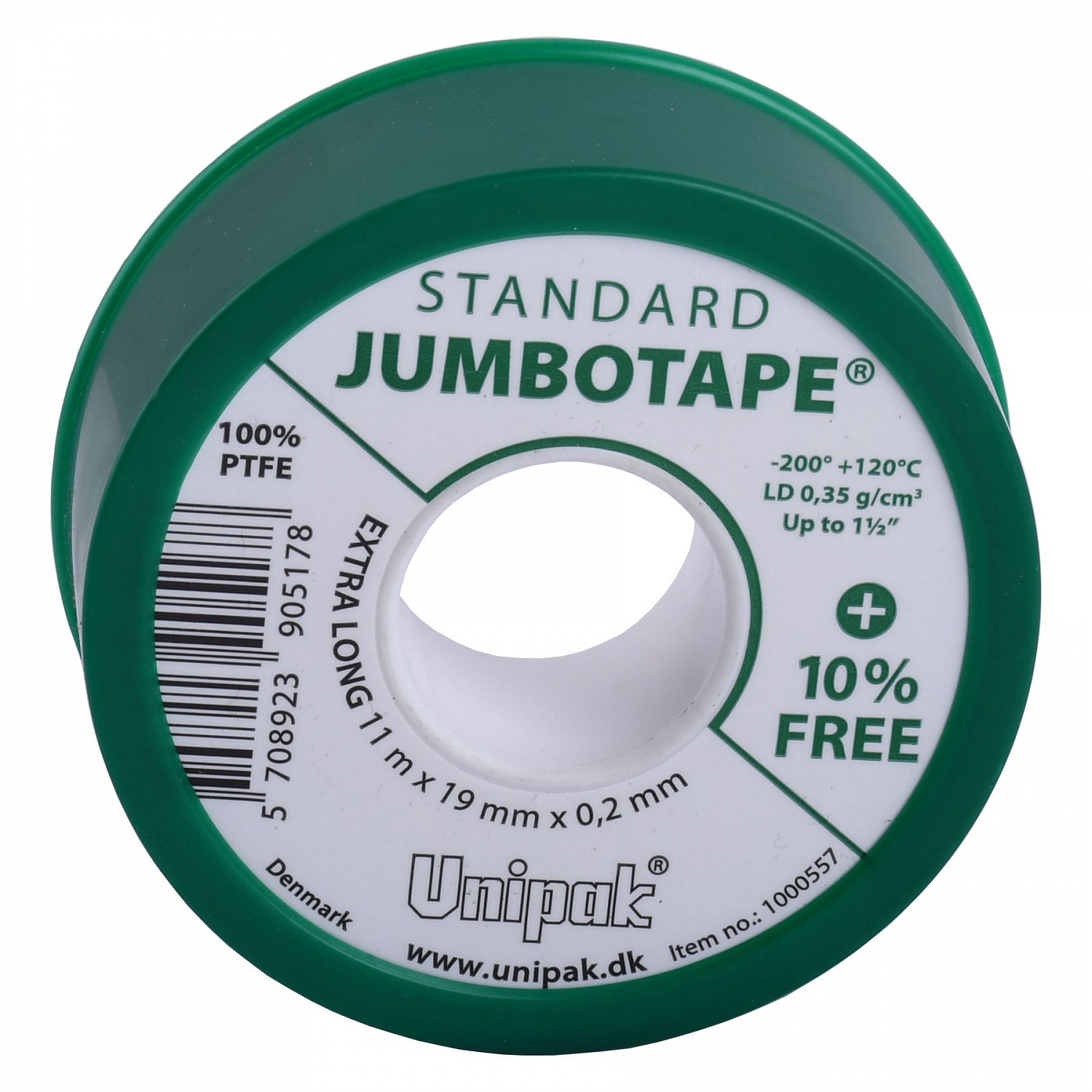 Фум стрічка тефлонова Jumbotape standard UNIPAK (11м х19мм х 0,2мм) в інтернет-магазині Yago