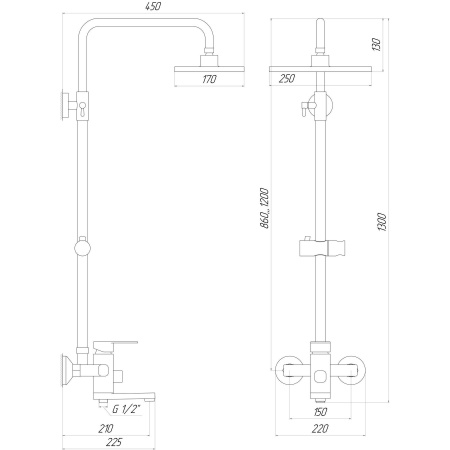 Душова система DOMINO  DMS-0005
