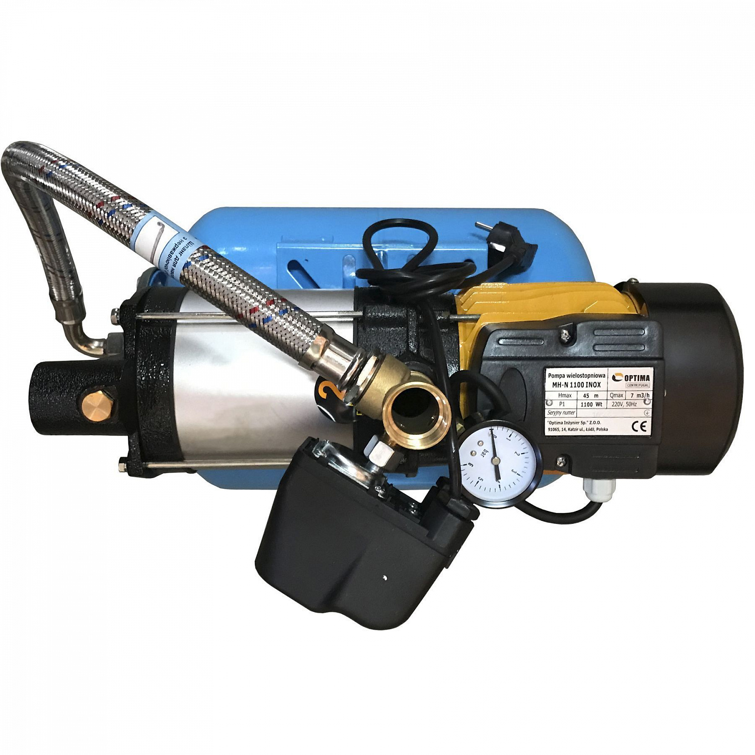 Насосна станція Optima MH-N1100 INOX-24 1,1кВт багатоступ,, нерж,колеса, на гребінці в інтернет-магазині Yago