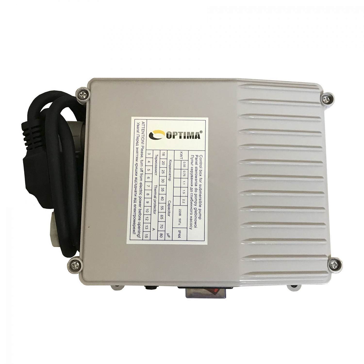 Насос свердловинний з підв, стійк, до піску 2,5″ OPTIMA 2,5SDm1,5/25 0,37 кВт 67м + пульт+кабель 15м в інтернет-магазині Yago