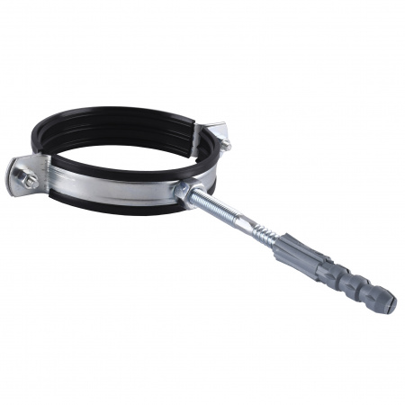 Хомут трубний SOLOMON  (комплект)  4″, 108-118мм  з гвинтом 10х120 та дюбелем в інтернет-магазині Yago