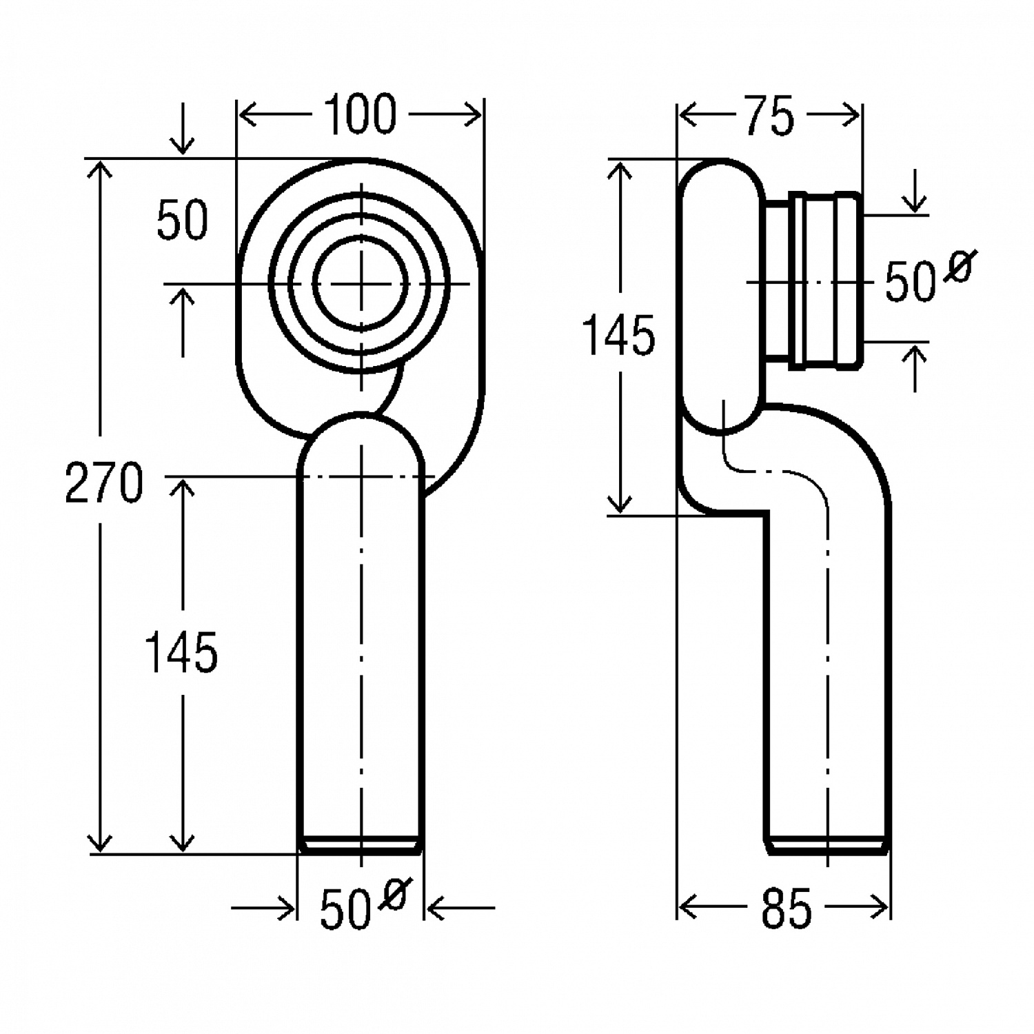 Сифон для пісуара VIEGA вбудований нижній 492458