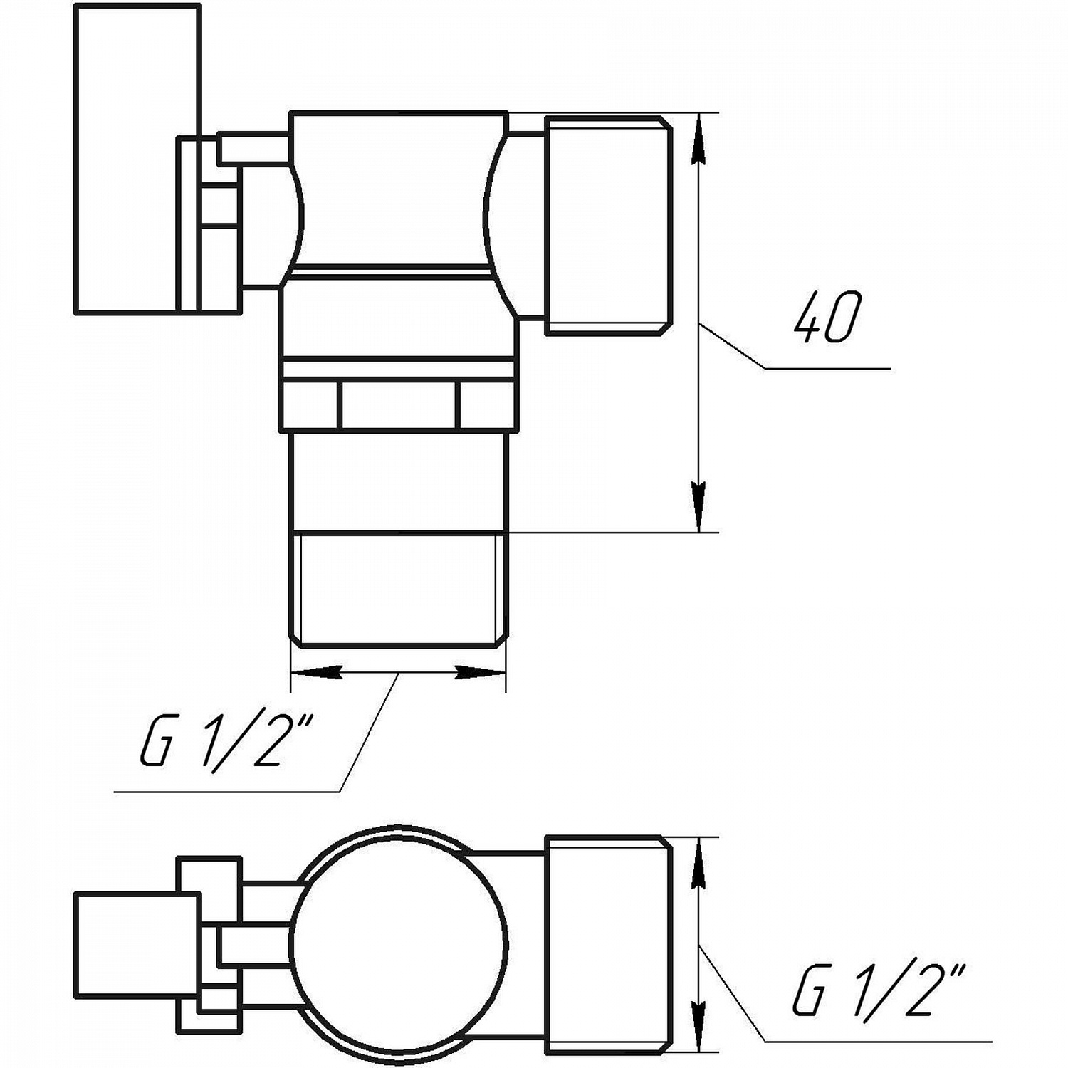 Кран кульовий кутовий SOLOMON 1/2″х1/2″ A7172 в інтернет-магазині Yago