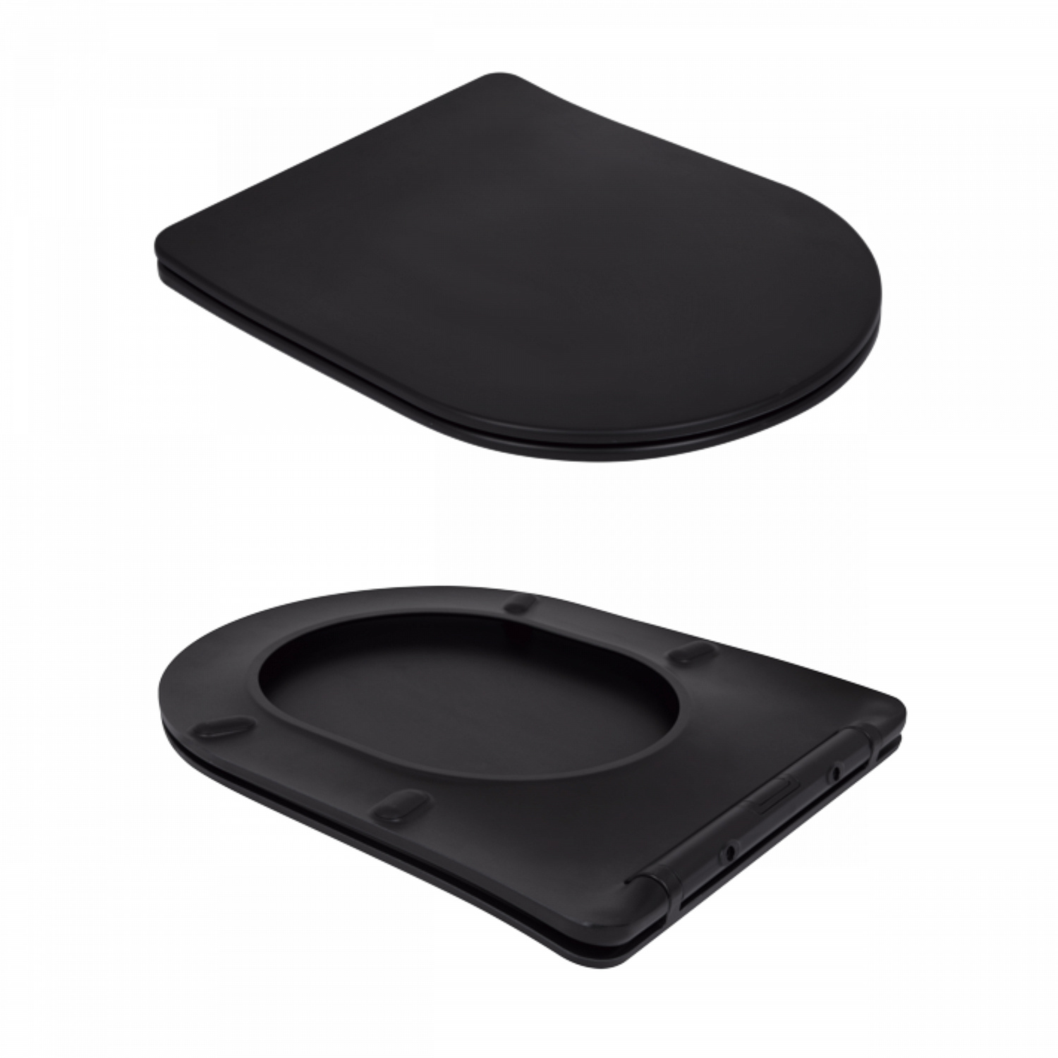 Унітаз підлоговий Qtap Scorpio Ultra Quiet безобідковий з сидінням Soft-close MATT BLACK QT14226088AMB