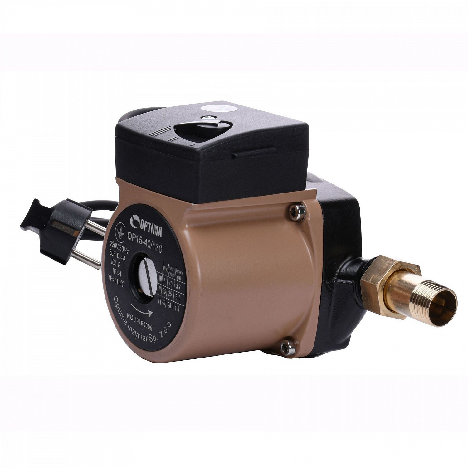 Насос циркуляційний Optima OP15-40 130мм + гайки, + кабель з вилкою в інтернет-магазині Yago