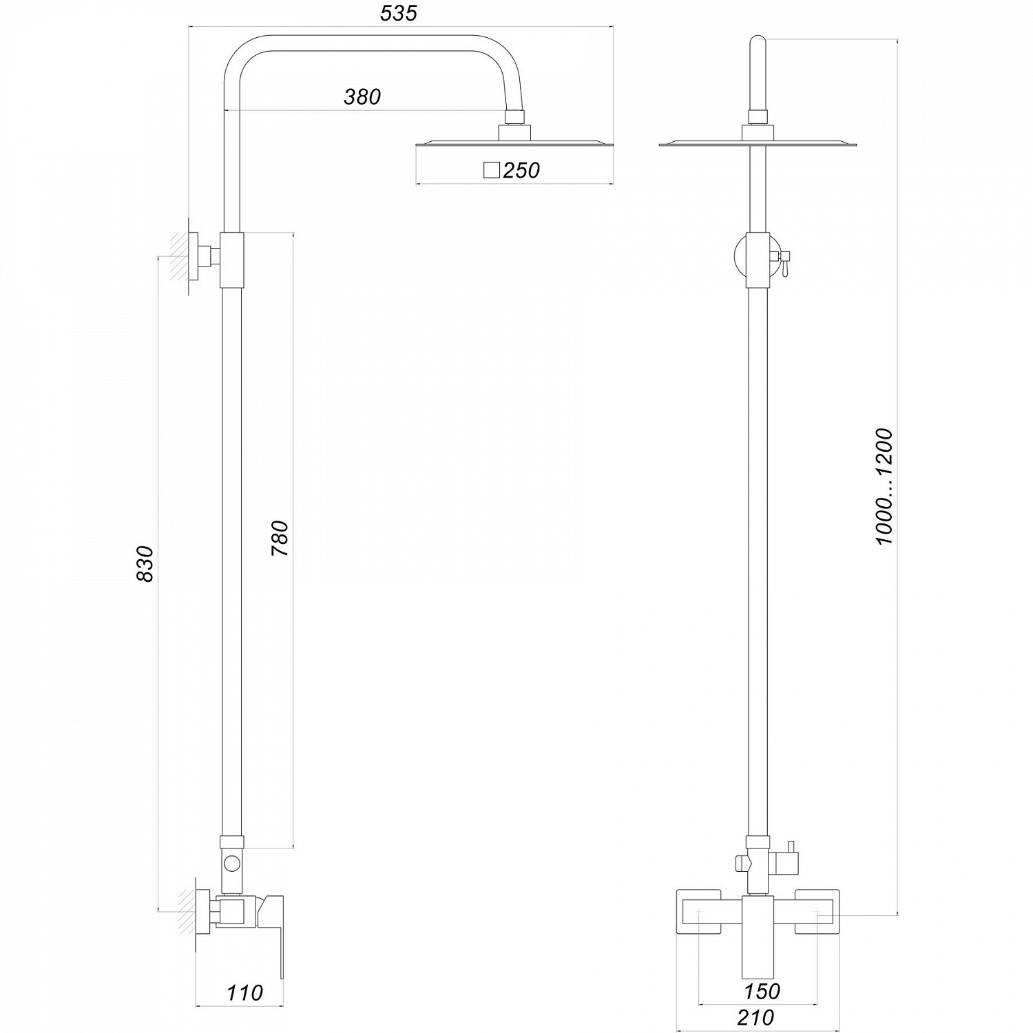 Душова система Globus Lux SICILIA SBQ-SH-105