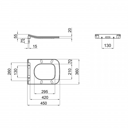 Сидіння для унітаза Qtap (Crow) з мікроліфтом Slim QT0599SC2170W