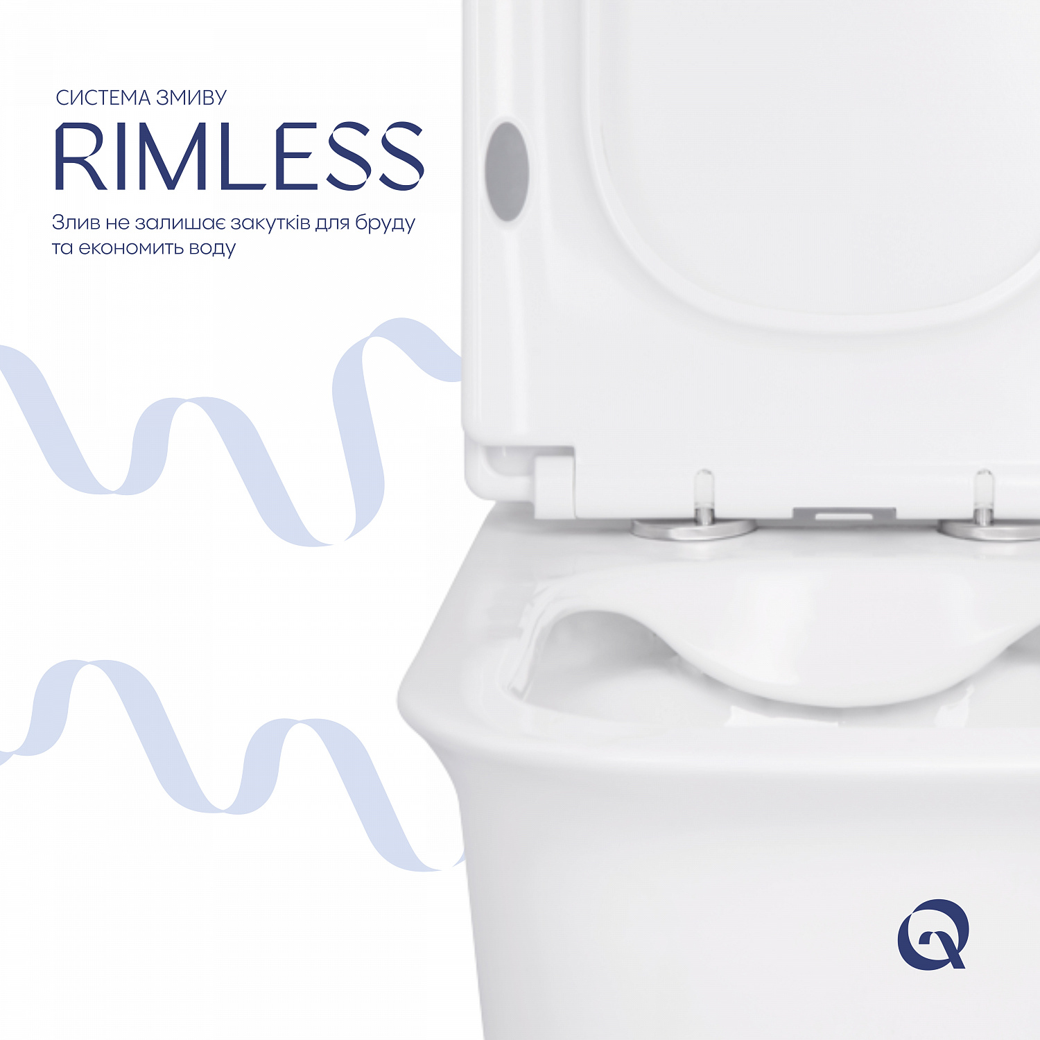 Унітаз-компакт Qtap Nando безобідковий з сидінням Soft-close QT12221222AW