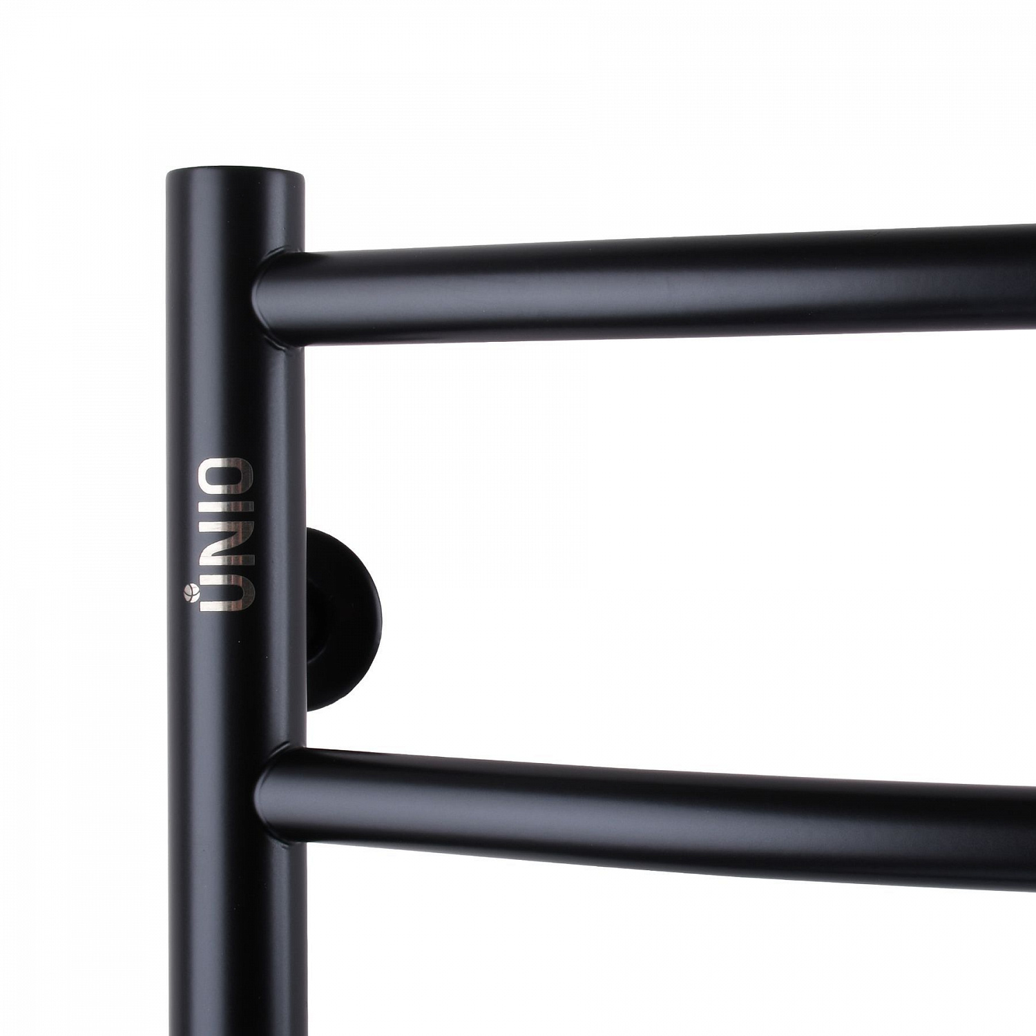 Рушникосушарка UNIO LD W 700-500-7 BLK Драбинка Дуга вода чорна в інтернет-магазині Yago