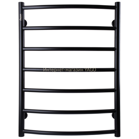 Рушникосушарка UNIO LD W 700-500-7 BLK Драбинка Дуга вода чорна в інтернет-магазині Yago