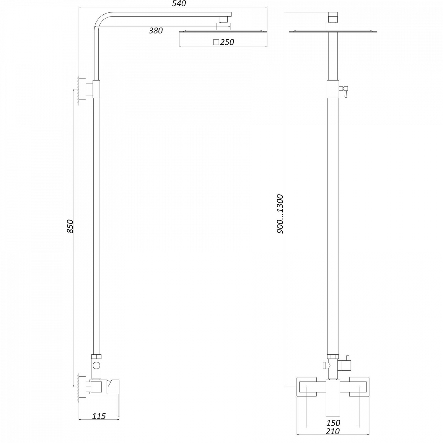 Душова система Globus Lux SICILIA SBQ-SH-125