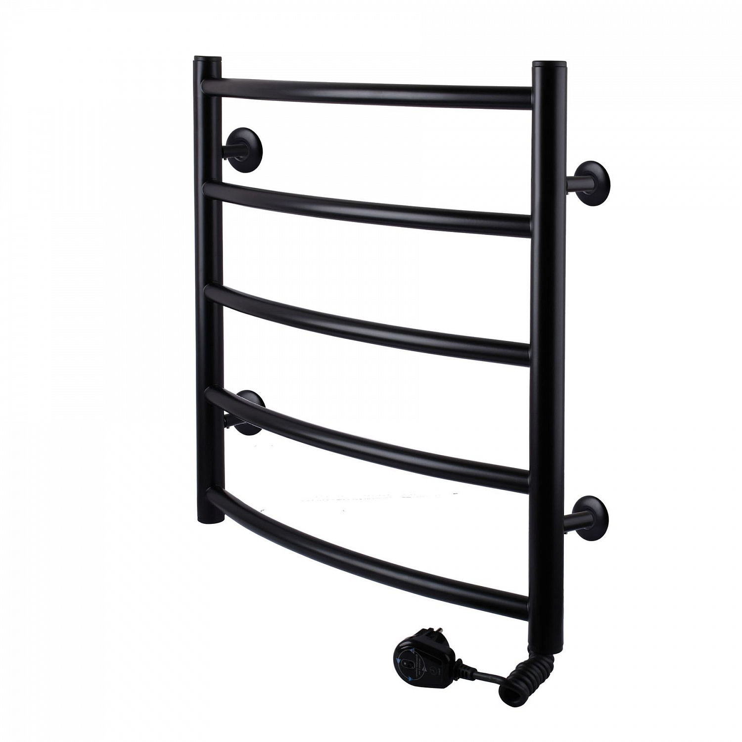 Рушникосушарка UNIO LD ER 500-500-5 BLK Драбинка Дуга електро чорна в інтернет-магазині Yago