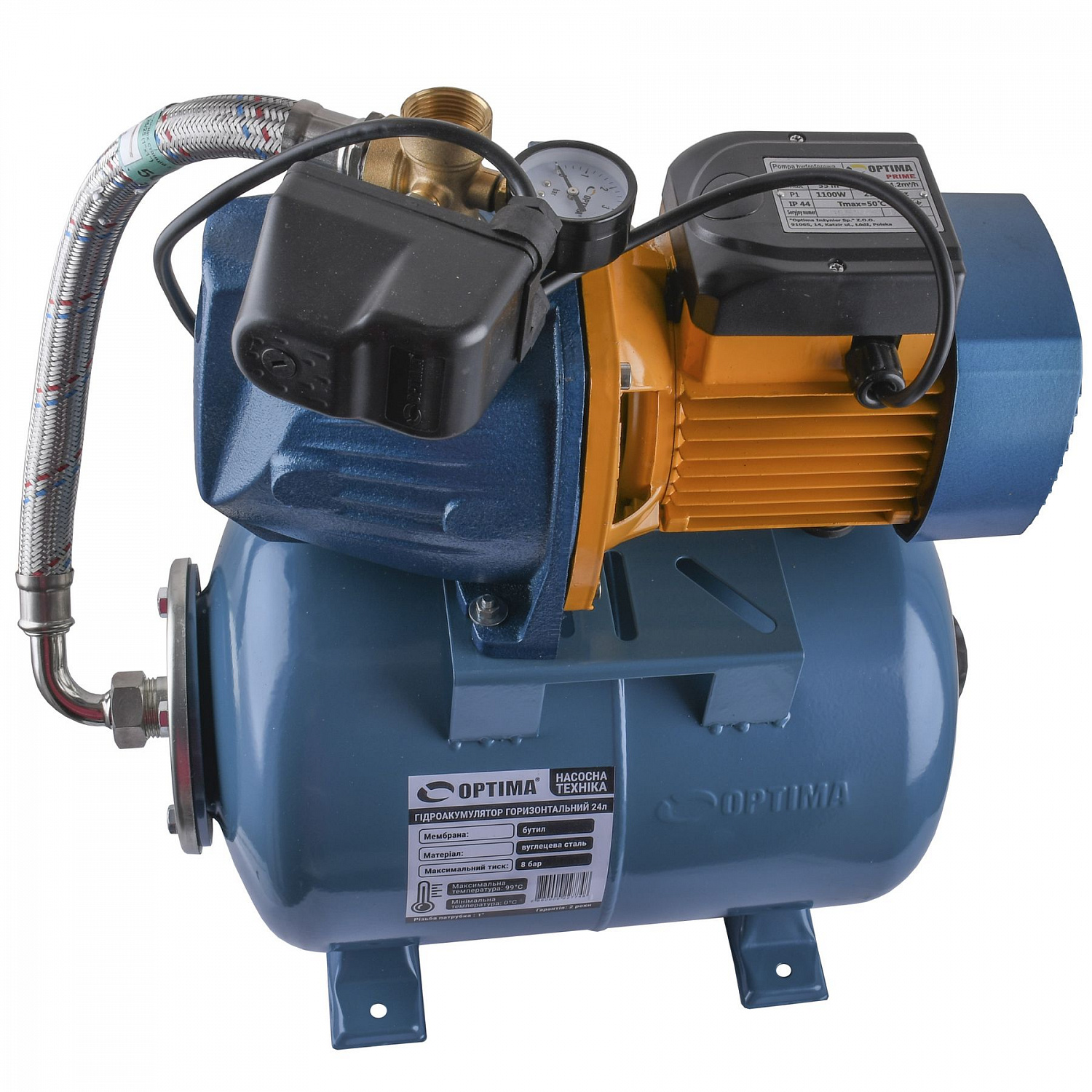Насосна станція  Optima JET100 PRIME-24 бак OPTIMA 1,1кВт на гребінці в інтернет-магазині Yago