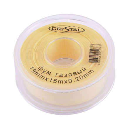 Фум стрічка тефлонова PROFI S-1204 (19*15*0,20) газова CRISTAL в інтернет-магазині Yago