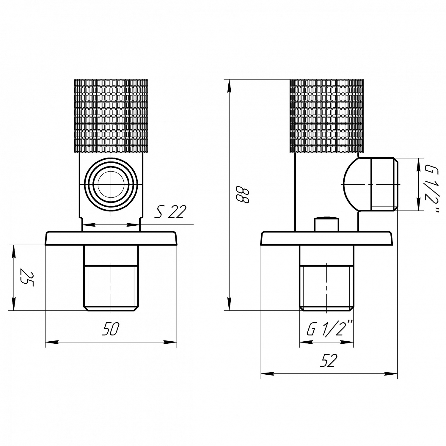 Кран кутовий кераміка SOLOMON EXCLUSIVE 1/2″X3/4″ 989 BLACK ( 1шт.) в інтернет-магазині Yago