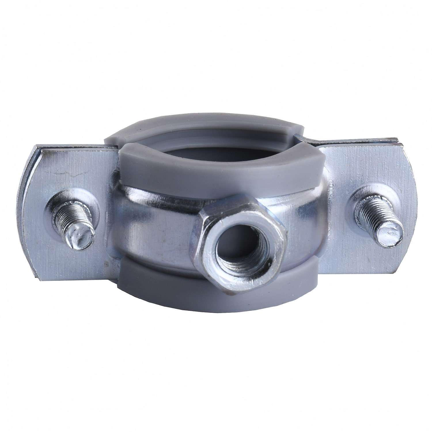 Хомут в зборi CR    1/2″ (20-23мм) з гвинтом-шурупом 8*80 та дюбелем в уп., сірий в інтернет-магазині Yago