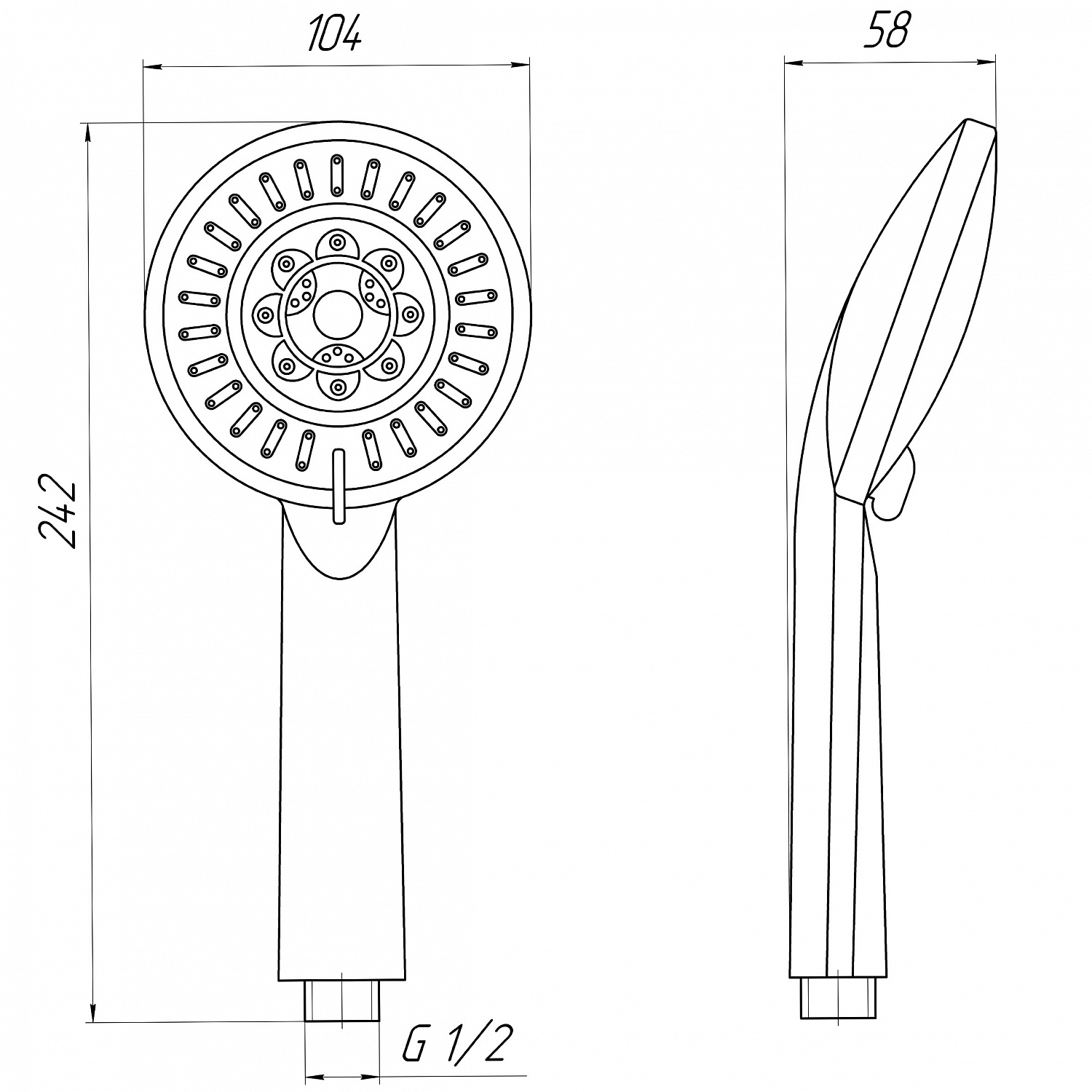 Душова лійка Globus Lux  RAYS NS-780-P