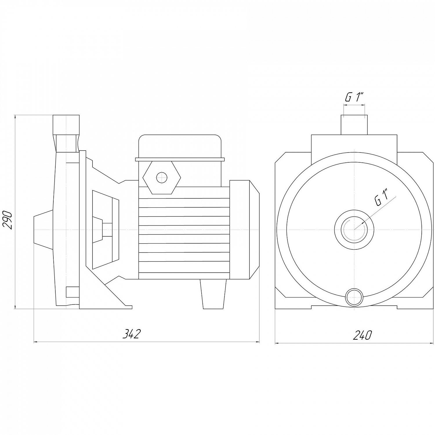Насос вiдцентровий CM1PL 1,1 кВт SAER (7.2 м3/год, 44 м) однофазний в інтернет-магазині Yago
