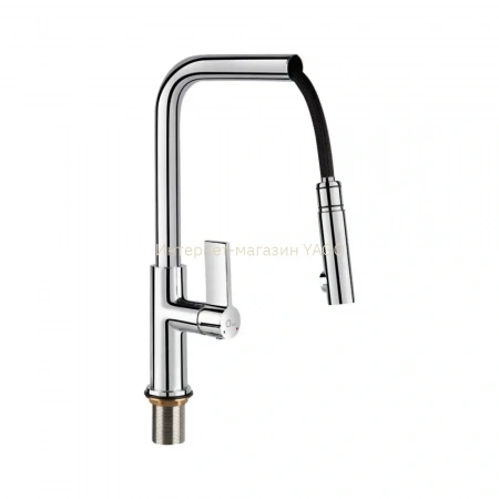 Кухоний змішувач з висувним шлангом лійки QT Iris CRM 007F