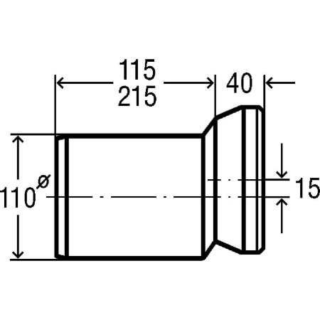 Патрубок для унітазу 155мм ексцентрик пластик Ø110 VIEGA 103231 в інтернет-магазині Yago