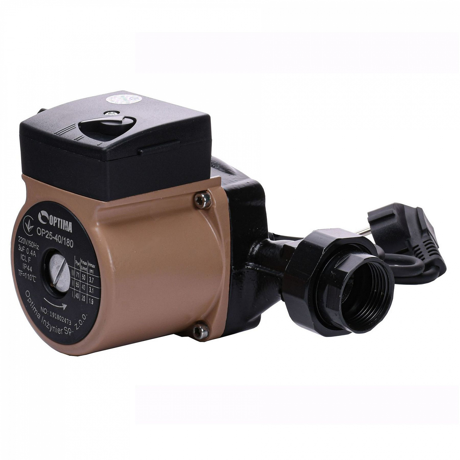 Насос циркуляційний Optima OP25-40 180мм + гайки + кабель з вилкою в інтернет-магазині Yago