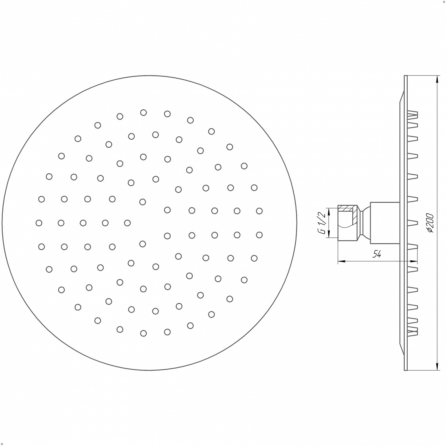Душова лійка Globus Lux ST-0200-R