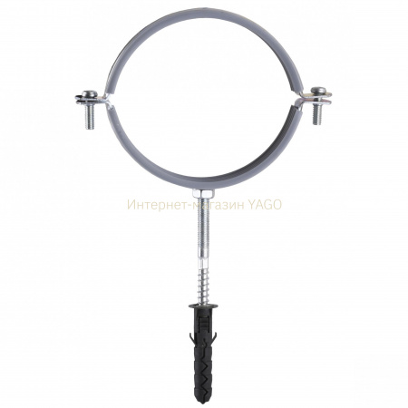 Хомут в зборi CR 4″ (105-112мм) з гвинтом-шурупом 8*100 та дюбелем в уп., сірий в інтернет-магазині Yago