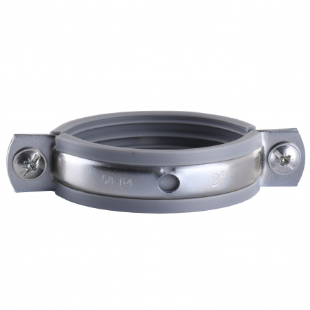 Хомут в зборi CR  2″ (59-65мм) з гвинтом-шурупом 8*100 та дюбелем в уп., сірий в інтернет-магазині Yago