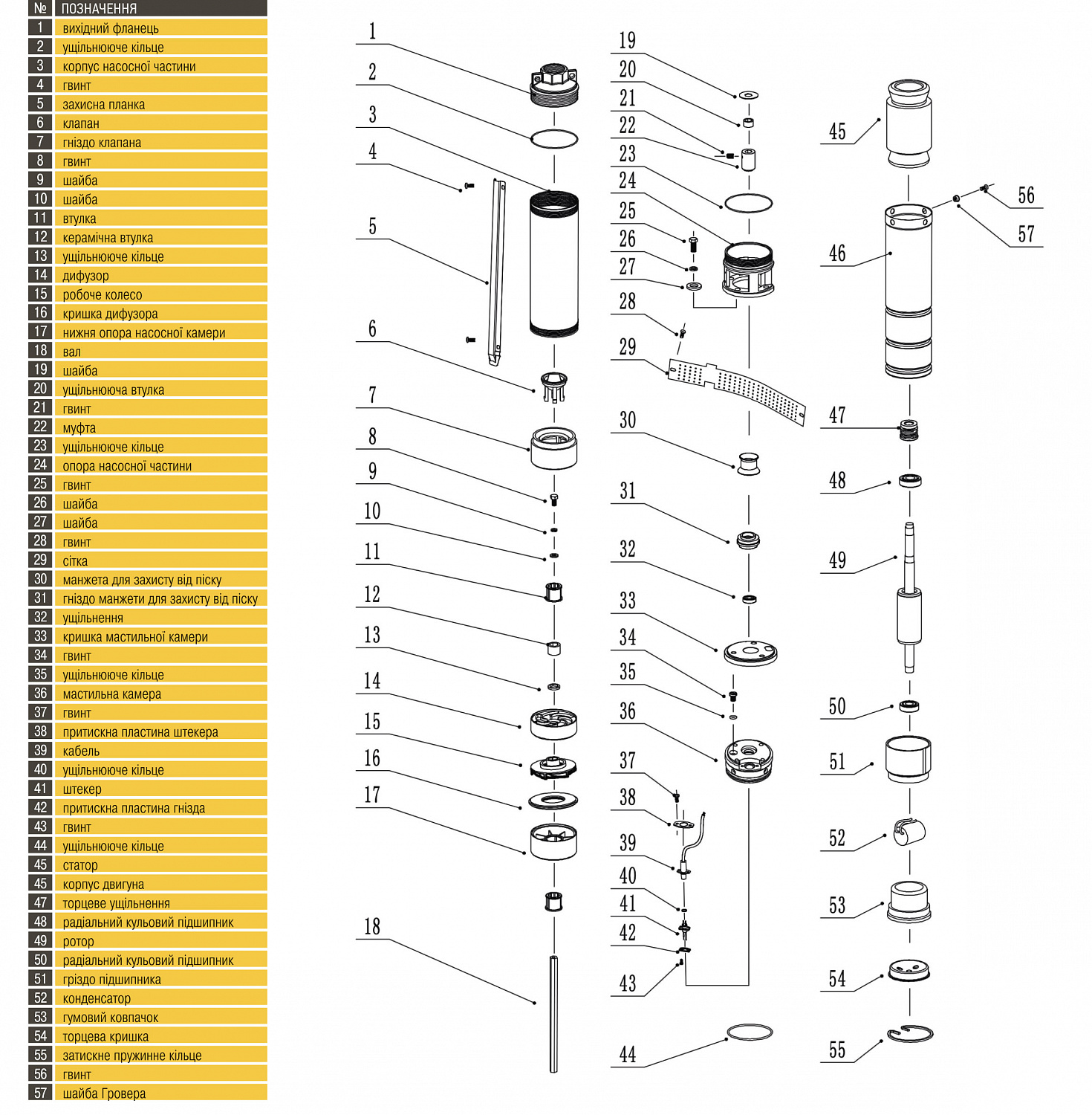 Насос свердловиний з підвищеною стійкістю до піску  OPTIMA PM 3,5SDm3/9  0,37 кВт 55м + 1,5 м кабель в інтернет-магазині Yago