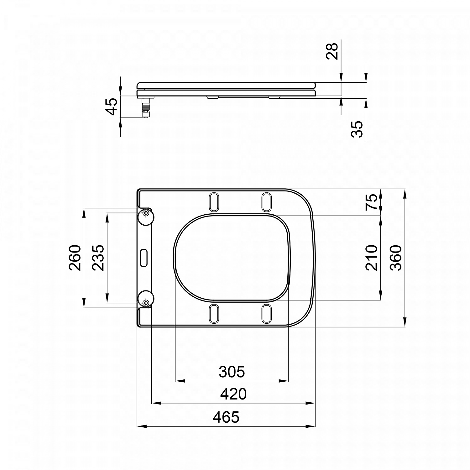 Сидіння для унітаза Qtap (Tern) з мікроліфтом Slim QT99HXU10W