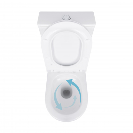 Унітаз підлоговий Qtap Robin New Ultra Quiet безобідковий з сидінням Soft-close WHITE QT13226083AW