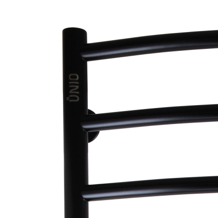 Рушникосушарка UNIO LDE W 1200-500-12 BLK Драбинка Дуга Еліт вода чорна в інтернет-магазині Yago